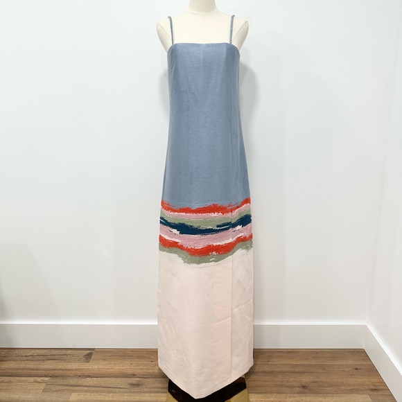 Rare Tory Burch Painterly Jacquard Strapless Gown Dress - Picture 6 of 12